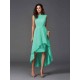 Chic Sash/Ribbon/Belt Sleeveless High Low Chiffon Bridesmaid Dresses