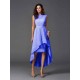 Chic Sash/Ribbon/Belt Sleeveless High Low Chiffon Bridesmaid Dresses