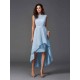 Chic Sash/Ribbon/Belt Sleeveless High Low Chiffon Bridesmaid Dresses