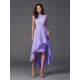 Chic Sash/Ribbon/Belt Sleeveless High Low Chiffon Bridesmaid Dresses