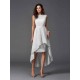 Chic Sash/Ribbon/Belt Sleeveless High Low Chiffon Bridesmaid Dresses