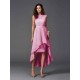 Chic Sash/Ribbon/Belt Sleeveless High Low Chiffon Bridesmaid Dresses