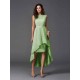 Chic Sash/Ribbon/Belt Sleeveless High Low Chiffon Bridesmaid Dresses