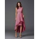 Chic Sash/Ribbon/Belt Sleeveless High Low Chiffon Bridesmaid Dresses