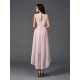 Chic Sash/Ribbon/Belt Sleeveless High Low Chiffon Bridesmaid Dresses