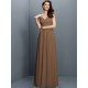 V-Neck Elegant Lace Sleeveless Long Chiffon Bridesmaid Dresses