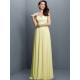 V-Neck Elegant Lace Sleeveless Long Chiffon Bridesmaid Dresses