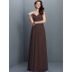 V-Neck Elegant Lace Sleeveless Long Chiffon Bridesmaid Dresses
