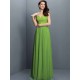 V-Neck Elegant Lace Sleeveless Long Chiffon Bridesmaid Dresses