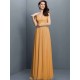 V-Neck Elegant Lace Sleeveless Long Chiffon Bridesmaid Dresses
