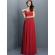 V-Neck Elegant Lace Sleeveless Long Chiffon Bridesmaid Dresses