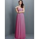 V-Neck Elegant Lace Sleeveless Long Chiffon Bridesmaid Dresses