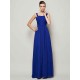 Charming Straps Sleeveless Pleats Long Chiffon Bridesmaid Dresses