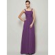 Charming Straps Sleeveless Pleats Long Chiffon Bridesmaid Dresses