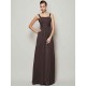 Charming Straps Sleeveless Pleats Long Chiffon Bridesmaid Dresses