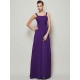 Charming Straps Sleeveless Pleats Long Chiffon Bridesmaid Dresses
