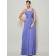 Charming Straps Sleeveless Pleats Long Chiffon Bridesmaid Dresses
