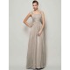 Charming Straps Sleeveless Pleats Long Chiffon Bridesmaid Dresses