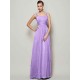Charming Straps Sleeveless Pleats Long Chiffon Bridesmaid Dresses
