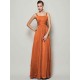 Charming Straps Sleeveless Pleats Long Chiffon Bridesmaid Dresses