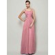 Charming Straps Sleeveless Pleats Long Chiffon Bridesmaid Dresses