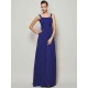 Charming Straps Sleeveless Pleats Long Chiffon Bridesmaid Dresses