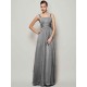 Charming Straps Sleeveless Pleats Long Chiffon Bridesmaid Dresses