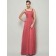 Charming Straps Sleeveless Pleats Long Chiffon Bridesmaid Dresses