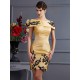 Charming Strapless Sleeveless Applique Short Taffeta Bridesmaid Dresses