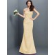 Mermaid Gorgeous Strapless Pleats Sleeveless Long Satin Bridesmaid Dresses