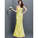 Mermaid Gorgeous Strapless Pleats Sleeveless Long Satin Bridesmaid Dresses