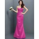 Mermaid Gorgeous Strapless Pleats Sleeveless Long Satin Bridesmaid Dresses