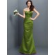 Mermaid Gorgeous Strapless Pleats Sleeveless Long Satin Bridesmaid Dresses