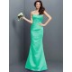 Mermaid Gorgeous Strapless Pleats Sleeveless Long Satin Bridesmaid Dresses