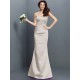 Mermaid Gorgeous Strapless Pleats Sleeveless Long Satin Bridesmaid Dresses