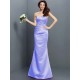 Mermaid Gorgeous Strapless Pleats Sleeveless Long Satin Bridesmaid Dresses