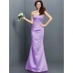Mermaid Gorgeous Strapless Pleats Sleeveless Long Satin Bridesmaid Dresses