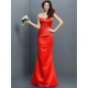 Mermaid Gorgeous Strapless Pleats Sleeveless Long Satin Bridesmaid Dresses