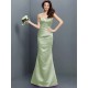 Mermaid Gorgeous Strapless Pleats Sleeveless Long Satin Bridesmaid Dresses