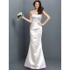 Mermaid Gorgeous Strapless Pleats Sleeveless Long Satin Bridesmaid Dresses