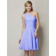 Classy Sleeveless One Shoulders Ruched Short Chiffon Bridesmaid Dresses
