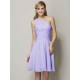 Classy Sleeveless One Shoulders Ruched Short Chiffon Bridesmaid Dresses