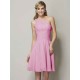 Classy Sleeveless One Shoulders Ruched Short Chiffon Bridesmaid Dresses