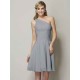 Classy Sleeveless One Shoulders Ruched Short Chiffon Bridesmaid Dresses