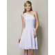 Classy Sleeveless One Shoulders Ruched Short Chiffon Bridesmaid Dresses
