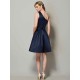 Classy Sleeveless One Shoulders Short Satin Bridesmaid Dresses