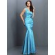 Mermaid Gorgeous V-neck Hand-Made Flower Sleeveless Long Taffeta Bridesmaid Dresses