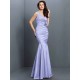 Mermaid Gorgeous V-neck Hand-Made Flower Sleeveless Long Taffeta Bridesmaid Dresses