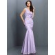 Mermaid Gorgeous V-neck Hand-Made Flower Sleeveless Long Taffeta Bridesmaid Dresses