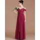 Charming Off-the-Shoulder Sleeveless Ruched Chiffon Bridesmaid Dresses
